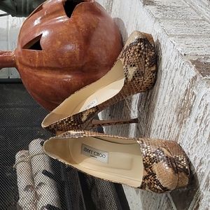 Gorgeous, Authentic Snakeskin Platform Pumps.